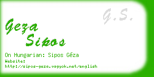 geza sipos business card